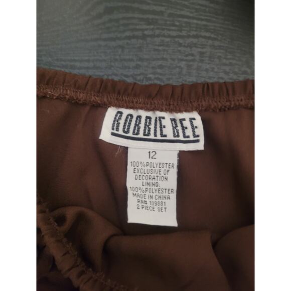 Vintage Robbie Bee Pleated Ruffle Top Skirt 2 PC Set Sz 12 Cottagecore Academia - Picture 11 of 13